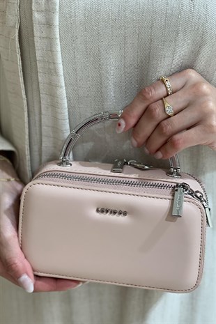 Levidor Çift Fermuarlı El Tutma Mini Çapraz Çanta