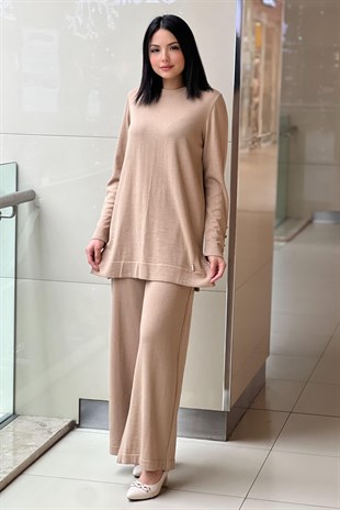 Missdalida 7002-23K Yüzde Yüz Yün Bol Paça Pantolon