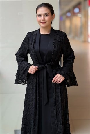 Matex İçli Dışlı Yakma Abaya İkili Takım