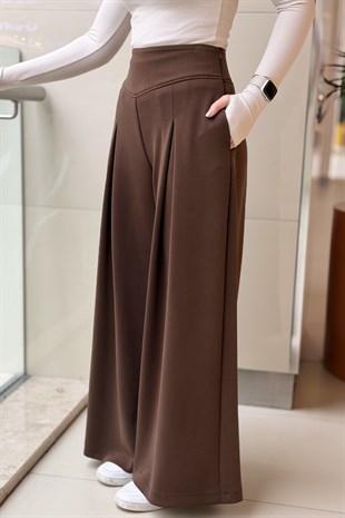 Ghisa A pileli Bol Paça Modal Pantalon
