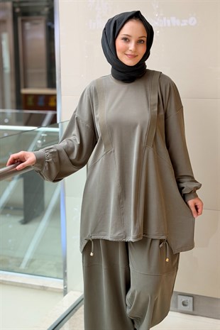 Ghisa Ribana Detaylı Tunik Pantolon Liosel Takım