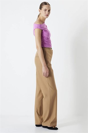 İpekyol Metal Aksesuarlı Straight Fit Pantolon