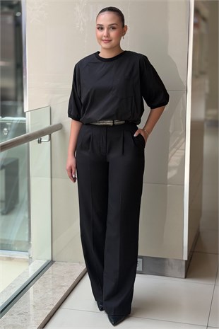 Twist Strass Taşlı Cutout Pantolon