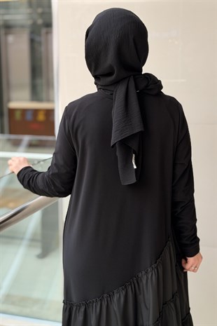 Nurcan Çetin Parsşüt Kombinli Verev Elbise