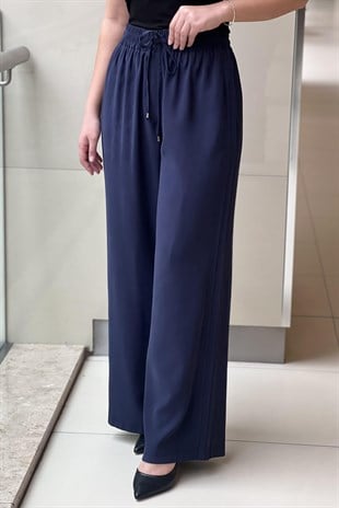 Sentez Ekvator Yanı Nervürlü Geniş Paça Pantolon