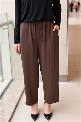Sentez Elegance Beli Lastikli Dar Paça Pantolon