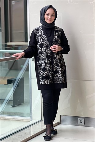 Fuat Gürşen Leopar Desenli Kap İçlik İkli Takım