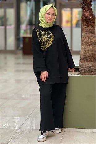 Ghisa Payet İşleme Detaylı Pantolonlu Takım