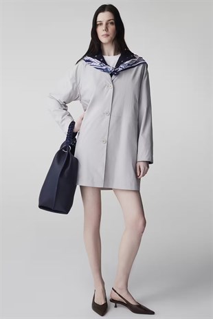 İpekyol Çift Parça Görünüm Teknik Kumaş Trençkot