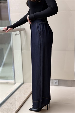 Sentez Abelia Kısa Geniş Paça Pantolon