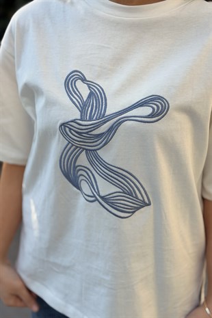 Kahma Random Nakışlı Basic T-Shirt