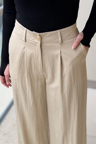 Sentez Abelia Kısa Geniş Paça Pantolon