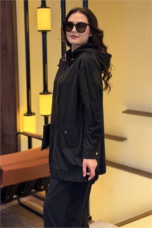 Mahal Etro Kapşonlu Stoperli Önden Fermuarlı Kap Pantolon Takım