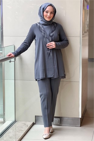 Missdalida 9028-23K Keçe Detaylı Hırka