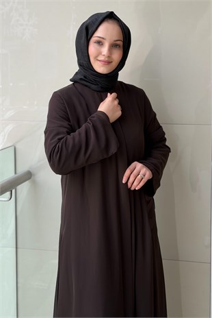Gizay Çiçek Desenli Şifon Ferace