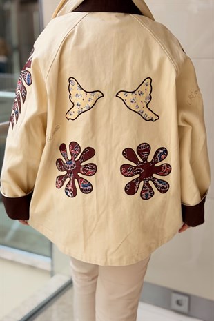 Ghisa Patchwork Figürlü Ceket
