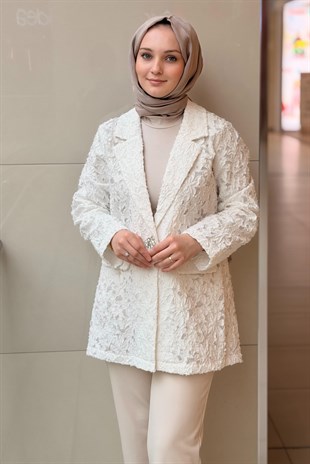 Ceremony Pul Payet İşlemeli Pamuk Ceket