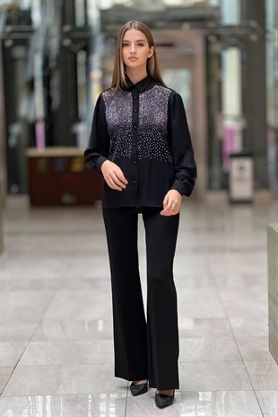 On Fashion Taş Detaylı Gömlek