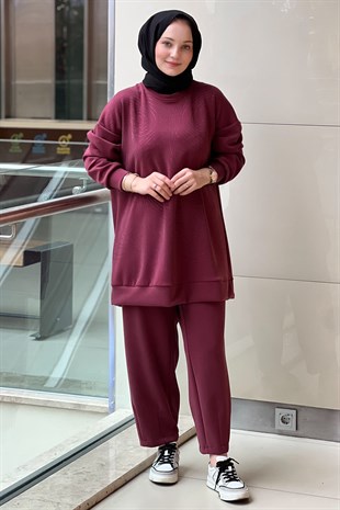 Fuat Gürşen Önü Taş İşlemli Tunik Pantolon Takım