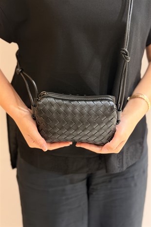 Mahal Bags Örgü Desenli Çapraz Çanta