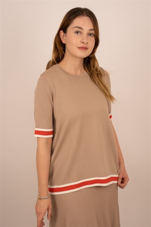 Missdalida 6047-23K Kısa Kollu Triko Tunik