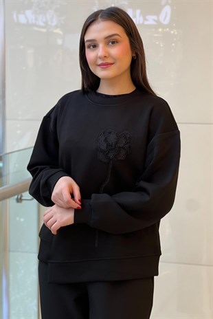 İpekyol Üç Boyutlu Nakışlı Sweatshirt