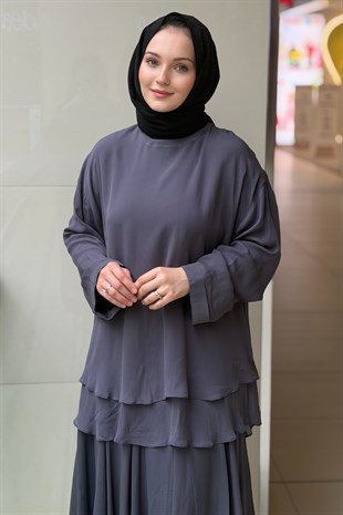 Ghisa Askılı Elbisde Tunik İkili Takım