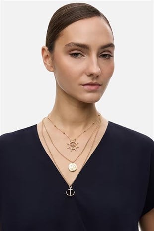 İpekyol Marin Temalı Zincir Kolye Seti