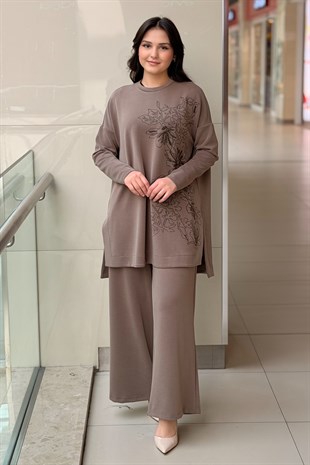 Nurcan Çetin Çiçek Baskılı Tunik Pantolon