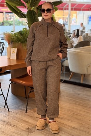Mahal Brunello Tunik Yelek Pantolon 3Lü Set Takım