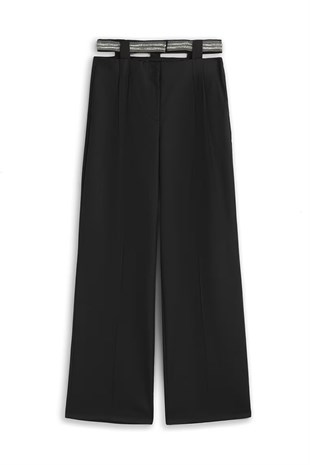 Twist Strass Taşlı Cutout Pantolon