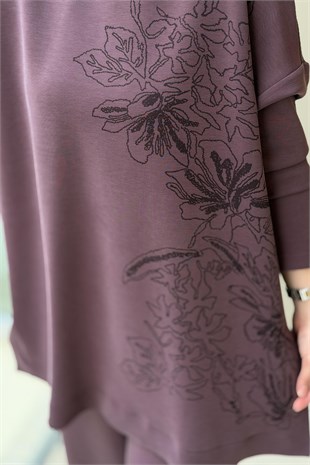 Nurcan Çetin Çiçek Baskılı Tunik Pantolon