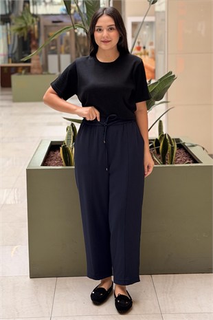 Sentez Elegance Beli Lastikli Dar Paça Pantolon