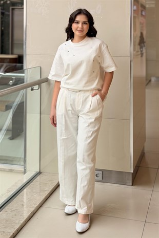 İpekyol Kemerli Non Denim Pantolon