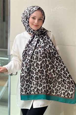 Siyane İpeksi Leopar Vual Şal