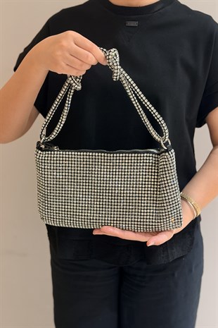 Ccs Full Taşlı Omuz Askılı Clutch Çanta