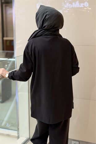 Nuss Fermuar Detaylı Tunik Pantolon Takım