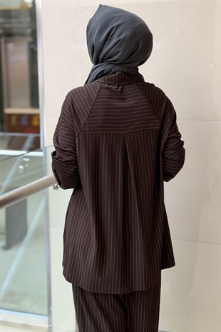 Ghisa Çizgli Gömlek Pantolon Takım