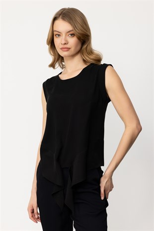 On Fashion Asimetrik Kolsuz Bluz
