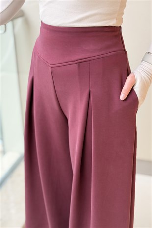 Ghisa A pileli Bol Paça Modal Pantalon