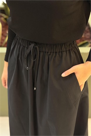 Sentez Lizzy Cep Detaylı Kloş Etek