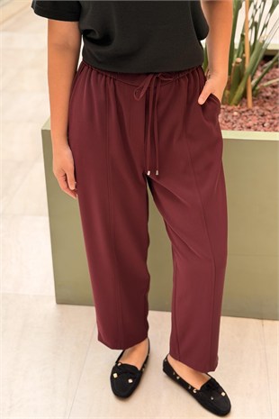 Sentez Elegance Beli Lastikli Dar Paça Pantolon
