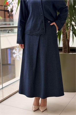 Missdalida Çan Kesim Denim Etek