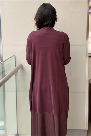Nurcan Çetin Paraşüt Kumaş Kombinli Elbise