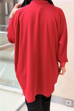 Ghisa Önü Merserize Fitil Detaylı Tunik