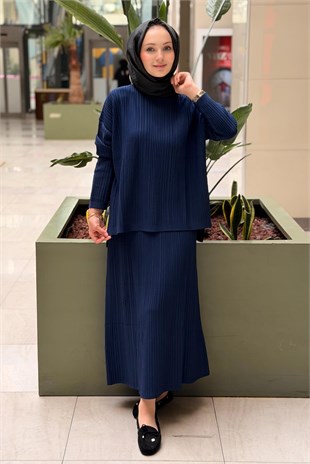Nuss Fitilli Tunik Etek Merserize Takım