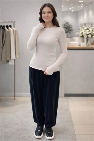 Mahal Casual Biskilet Yaka Cotton İçlik Body