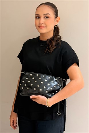 Mahal Bags a Taşlı Logolu Çapraz Çanta