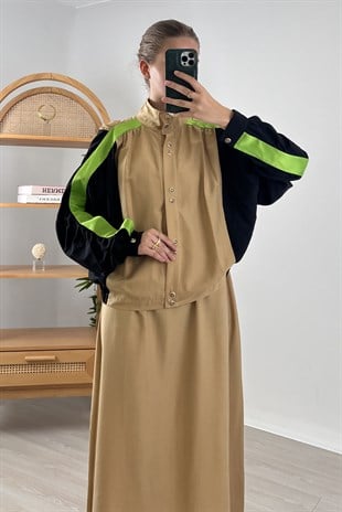 Missemramiss Tencel Kol Saten Bomber Ceket