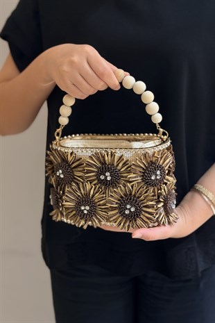 Mahal Bags Bambu El Tutma El İşleme Handmade Çanta